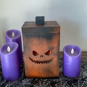 Wood jack o lantern